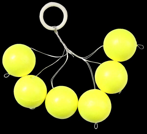 Fishing Tackle Max Trout Piloten rund gelb Ø 12 mm Inh. 6 Stk.