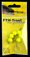 Fishing Tackle Max Trout Piloten rund gelb Ø 10 mm Inh. 6 Stk