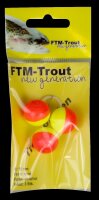 Fishing Tackle Max Trout Piloten rund orange / gelb Ø 18 mm Inh. 3 Stk.