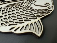 Wandbild Karpfen Petri Heil 30cm