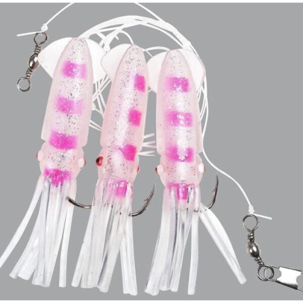Fladen Deep Sea Winged Octopus Rig 8/0 0,80mm white/pink