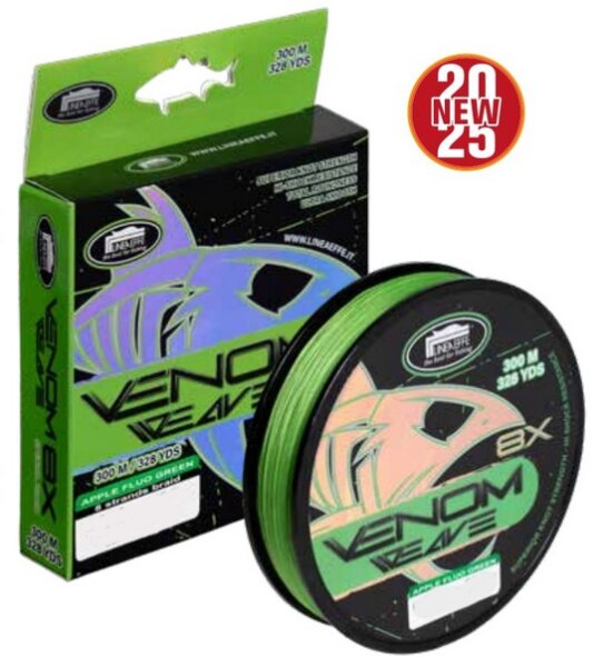 Lineaeffe Vendom Weave 8X 0,18mm 11,3kg 150m apple green