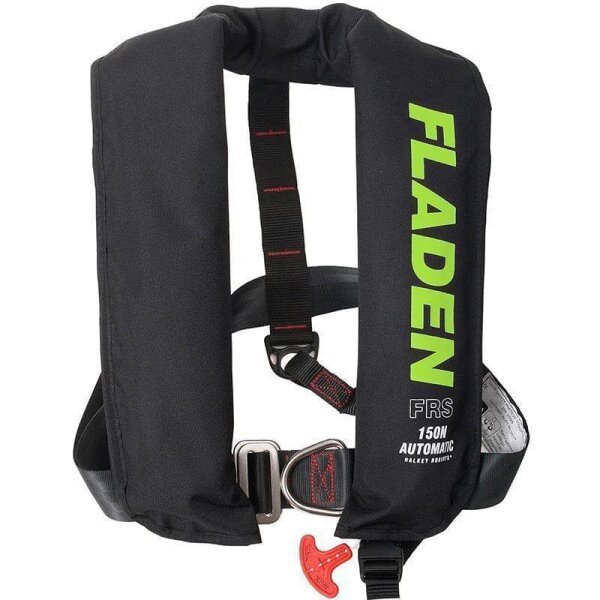 Fladen Inflatable Lifejacket D-Ring limegreen 150N