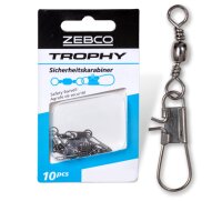 Zebco Trophy Sicherheitskarabiner mit Wirbel Gr.8 - 16kg