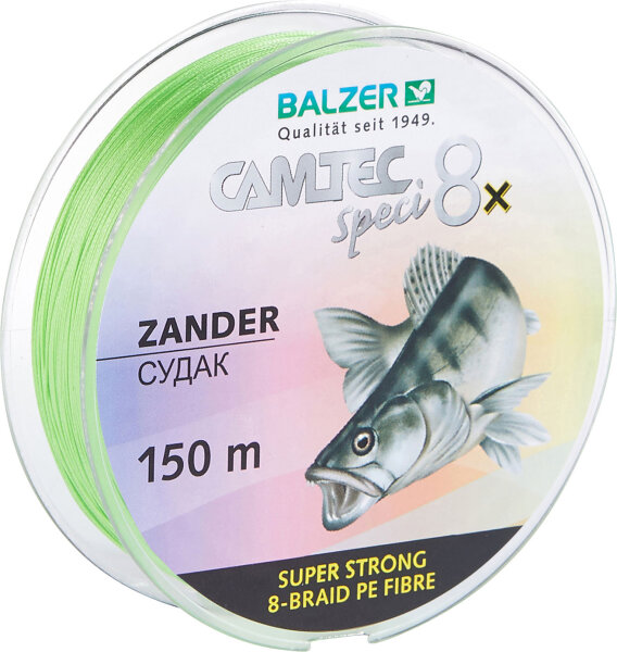 Balzer Camtec Speci 8x, Zander 0,14mm, 150m, chartreuse