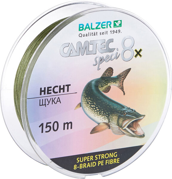 Balzer Camtec Speci 8x, Hecht 0,18mm, 150m, dunkelgrün