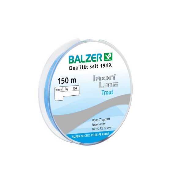 Balzer Ironline Trout 3-fach blau 150m 0,06mm