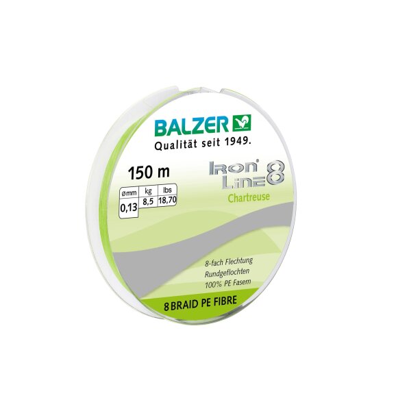 Balzer Iron Line 8 chartreuse 150m 0,12mm