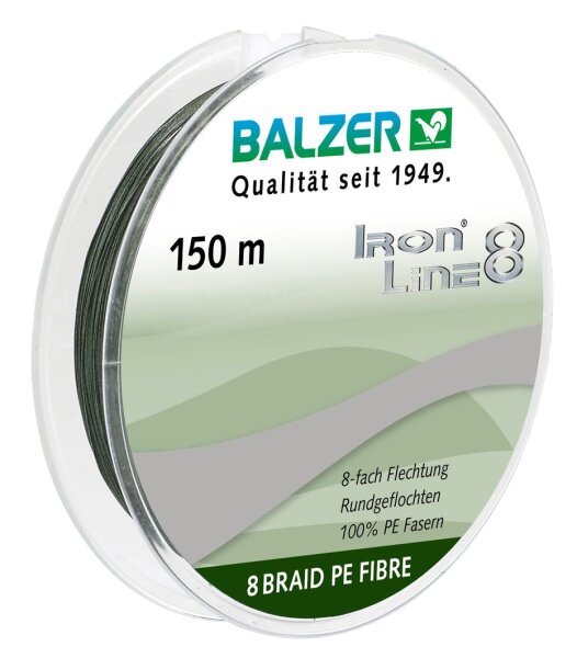Balzer Iron Line 8 grün 150m 0,08mm