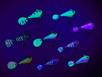Balzer Shirasu Spin Buddy Evil Eye light Fire Shark (Kunststoff) 12g