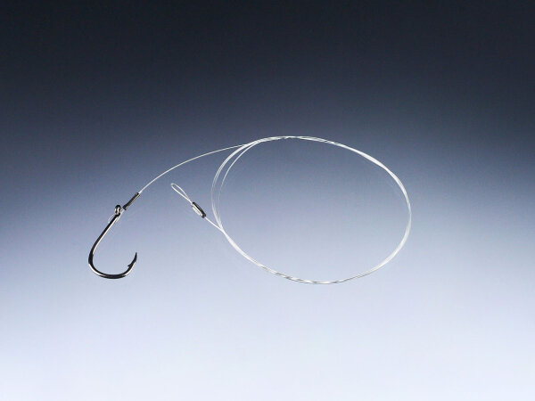 Balzer Zander Fluorocarbon-Vorfach mit Einzelhaken, # 4/0, 0,35mm, 80cm