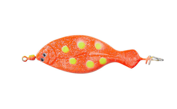 Balzer Edition Sea Anti-Tangle Plattfisch Blinker, 100g, Rot-Gelb