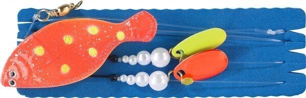 Balzer Inliner Plattfisch-Blinker, 100g, Louminous-Weiss-Orange