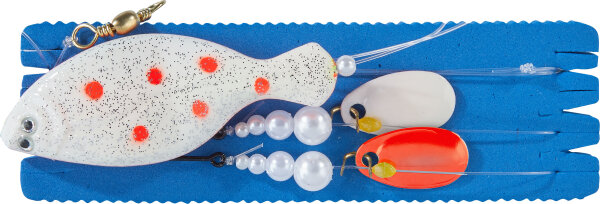 Balzer Inliner Plattfisch-Blinker, 28g, UV-Orange-Gelb