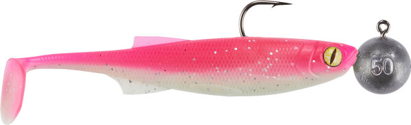 Balzer 71 Grad Nord Gummiset Pollack-Köhler, 30g und 50g, 10 und 12cm, Pink-Weiss