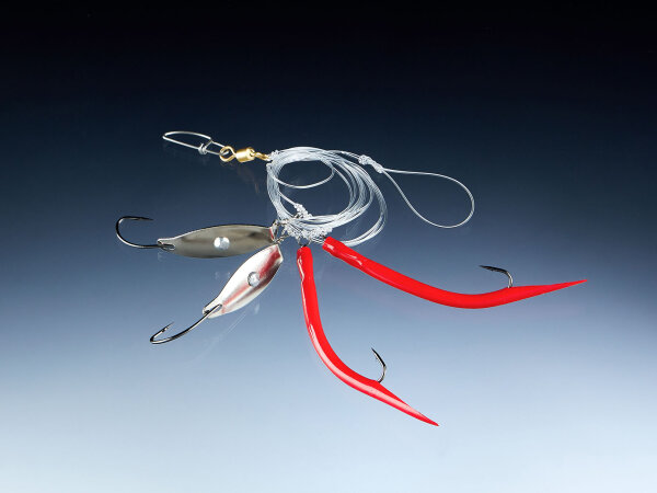 Balzer Gummi Makk-Dorschblinker System, klein, 4 Stück, japanrot