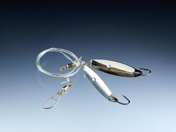 Balzer 71 Grad Nord Dorsch Blinker System mit 2 XL Dorschblinkern, 0,90mm