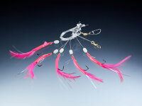 Balzer Makrelen-/Wittling System, pink, mit 5 Haken 4/0