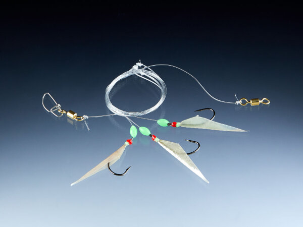 Balzer Cod-/Coalfish System, echte Fischhaut, mit 3 Haken, 5/0