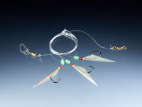 Balzer Cod-/Coalfish System, echte Fischhaut, mit 3 Haken, 7/0