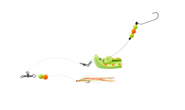 Balzer Plattfisch Perchman Rig, Gelb-Rote Punkte, 60g