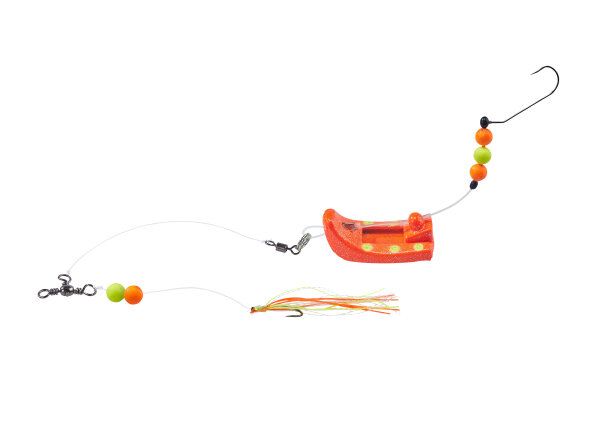 Balzer Plattfisch Perchman Rig, Rot-Gelbe Punkte, 28g