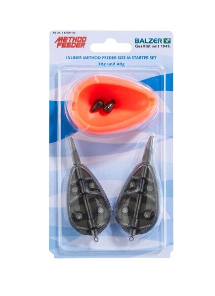 Balzer Method Feeder Inlinerkorb, 30 and 40g, Set medium, mit Futterform