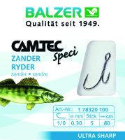Balzer Camtec Zander Ryderhaken brüniert 80cm #1