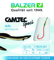 Balzer Camtec Aalhaken mit geflochtener Schnur 60cm #1