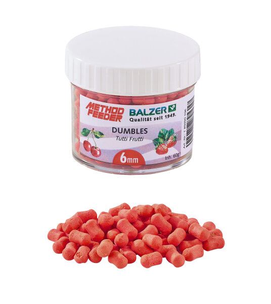 Balzer Method Feeder Dumbbells 6mm, rot-tutti frutti, 60g