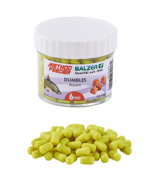 Balzer Method Feeder Dumbbells 6mm, gelb-brasem, 60g