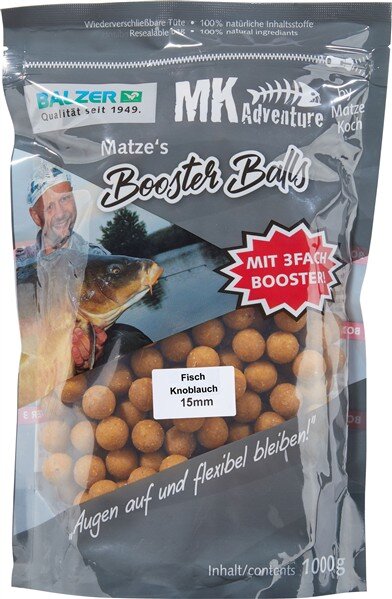 Balzer MK Booster Balls Stinktier Fisch-Knoblauch, weiß, 15 und 20mm, 1kg