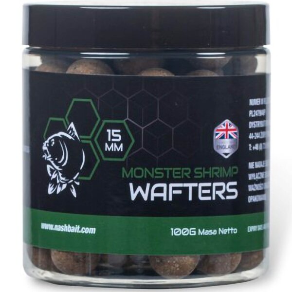 Nash Monster Shrimp Wafters 15mm 100g