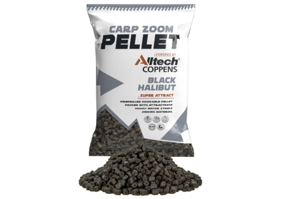 CarpZoom Pellet Black Halibut 8mm 800g