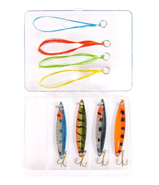 Fladen Nidingen Hornhechtblinker Set 18g mit Fäden