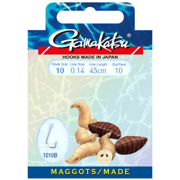 Gamakatsu Booklet Maggots Gr.14 - 0,12mm 45cm