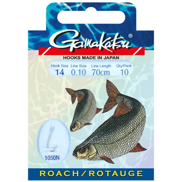 Gamakatsu Booklet Roach Gr.16 - 0,10mm 70cm