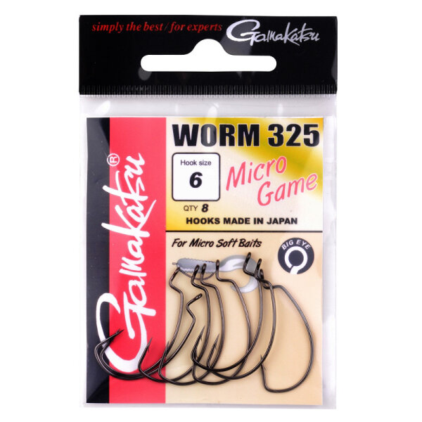 Gamakatsu Preda Worm 325 Gr.6 Micro Game Hooks