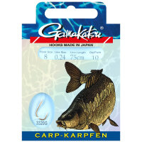 Gamakatsu Booklet Carp 3320G Gr.6 0,26mm 75cm