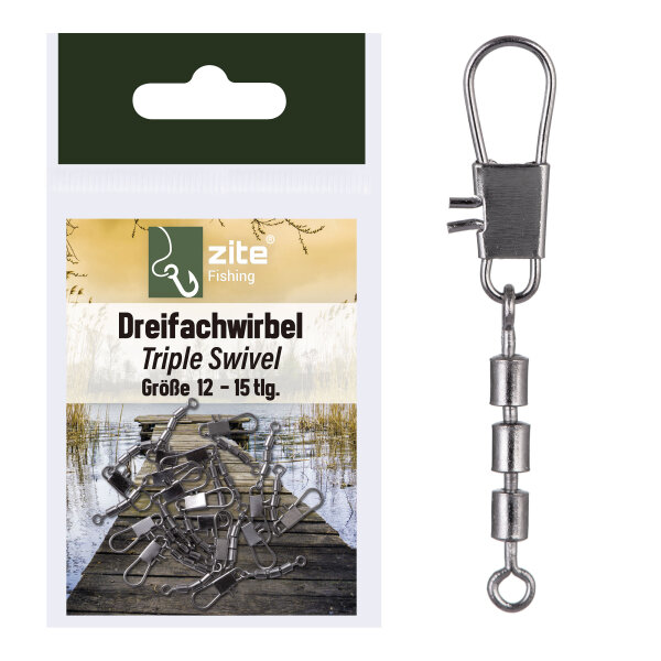 Zite Fishing Dreifachwirbel Größe 12 15 tlg.