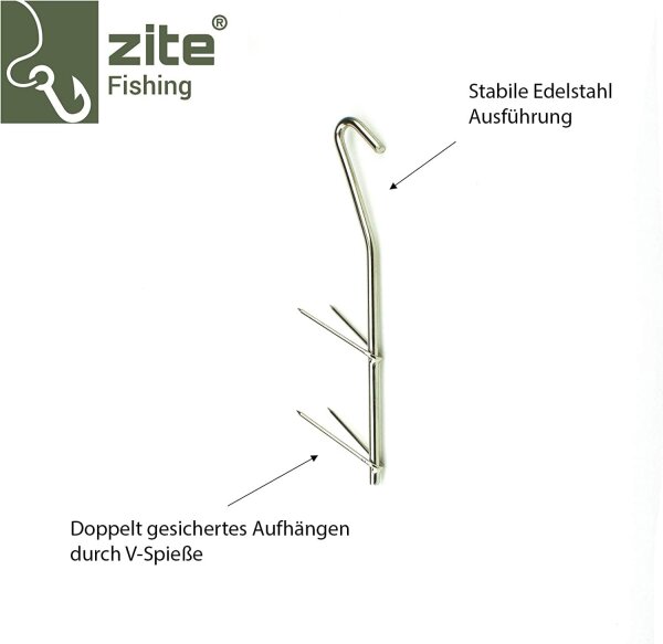 Zite Fishing V-Räucherhaken Set 12 Stück