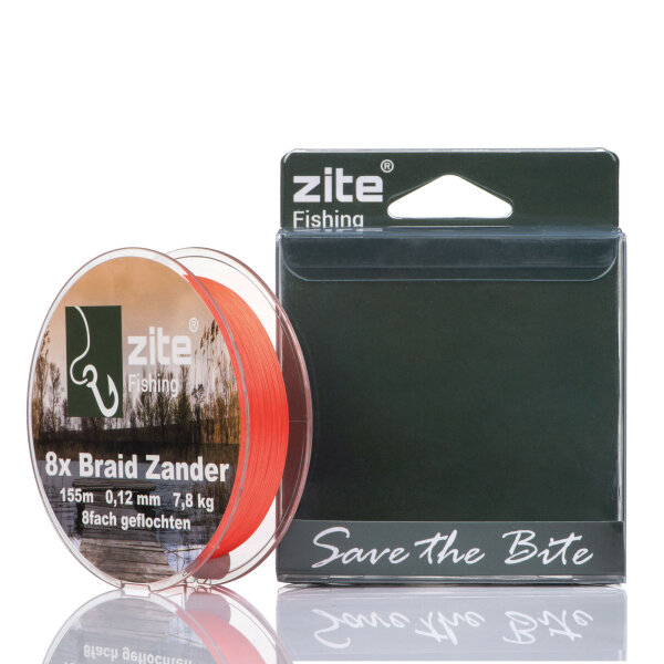 Zite Fishing 8x geflochtene Schnur Zander 0,12mm 155m