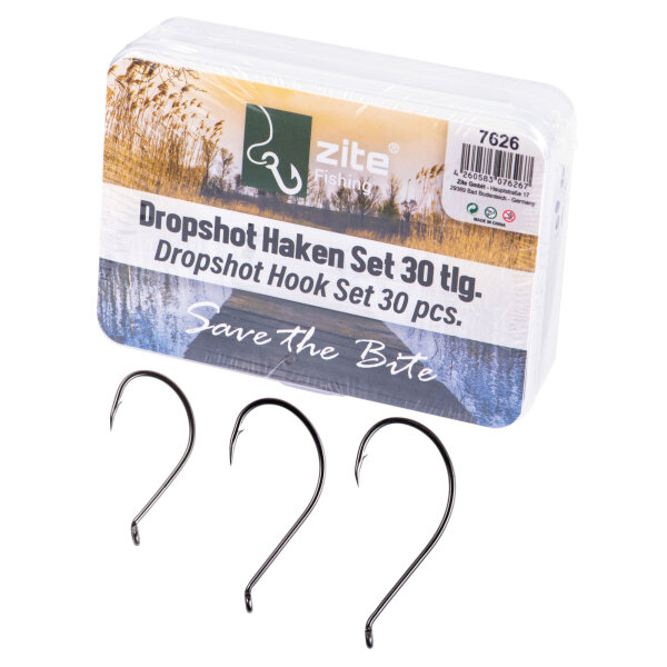 Zite Fishing Dropshot Haken Set 30 tlg.