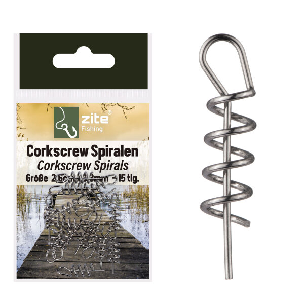 Zite Fishing Corkskrew Spiralen 2,6cm x 0,8mm 15 tlg.