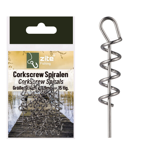 Zite Fishing Corkskrew Spiralen 3,3cm x 0,9mm 15 tlg.