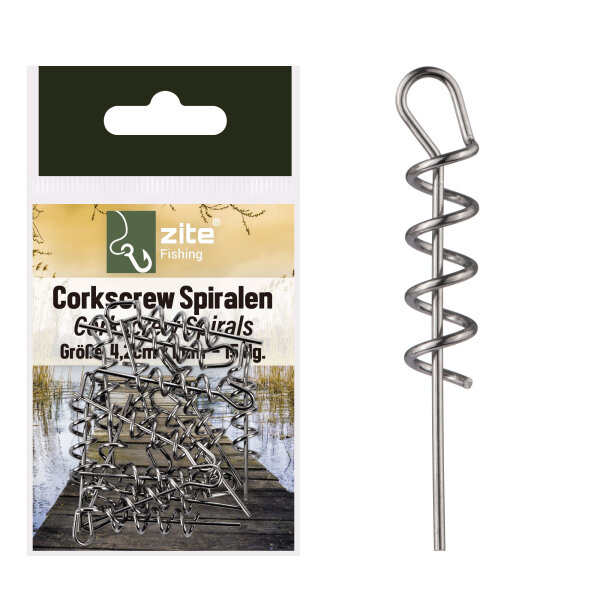Zite Fishing Corkskrew Spiralen 4,2cm x 1mm 15 tlg.