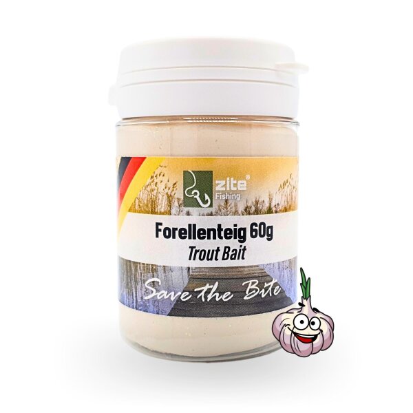 Zite Fishing Forellenteig Knoblauch weiß 60 g