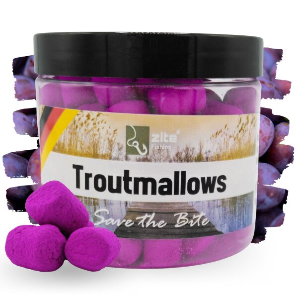 Zite Fishing Troutmallows Pflaume lila 40 g