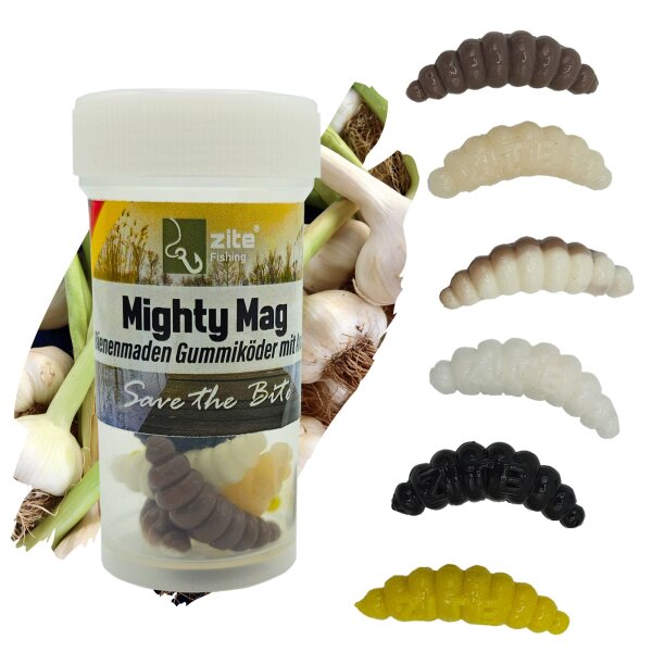 Zite Fishing Mighty Mag Natur Mix Knoblauch 2,8 cm 12 Stück