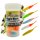 Zite Fishing Wiggle Worm Neon Mix Knoblauch 5,5 cm 10 Stück